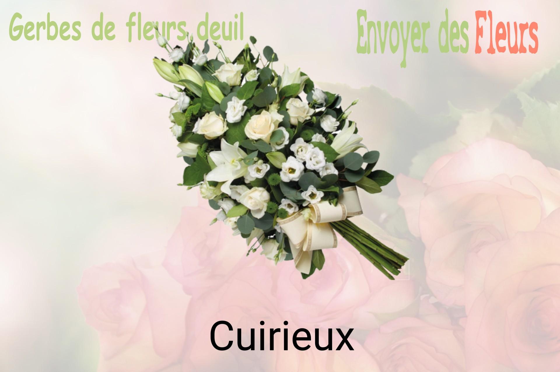 Gerbe de fleurs de deuil livrée à Cuirieux